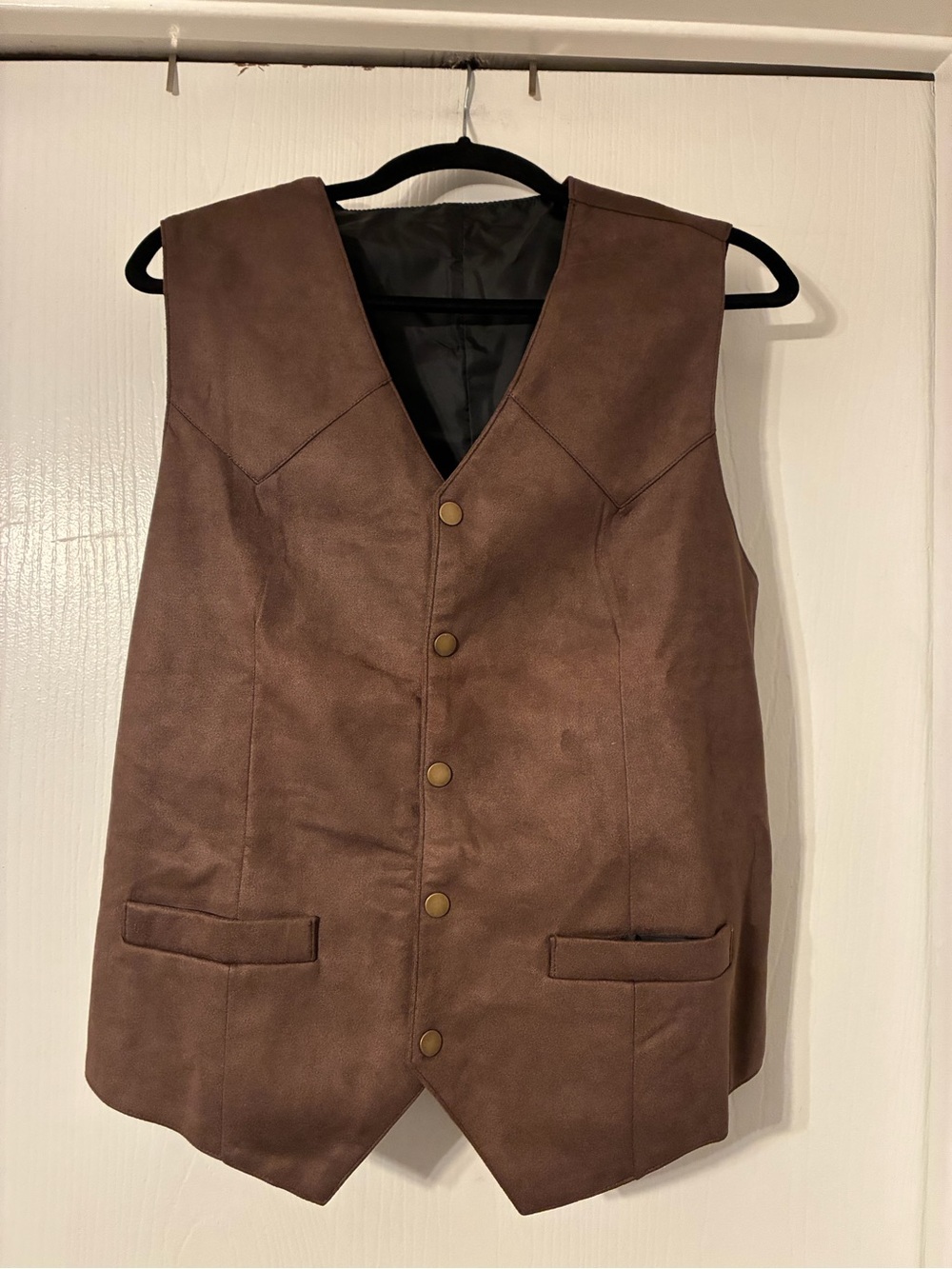 Source Unknown Brown Men's Suede-Style Vest